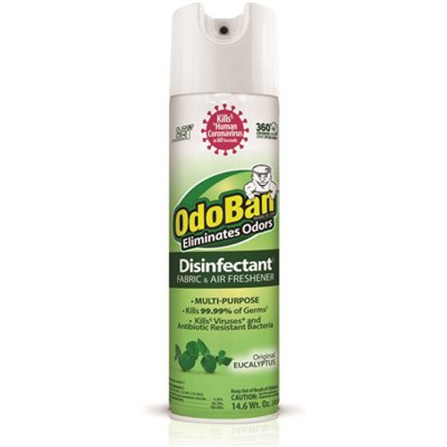 OdoBan 14.6 oz. Eucalyptus Multi-Purpose Disinfectant Spray, Odor Eliminator, Sanitizer, Fabric and Air Freshener