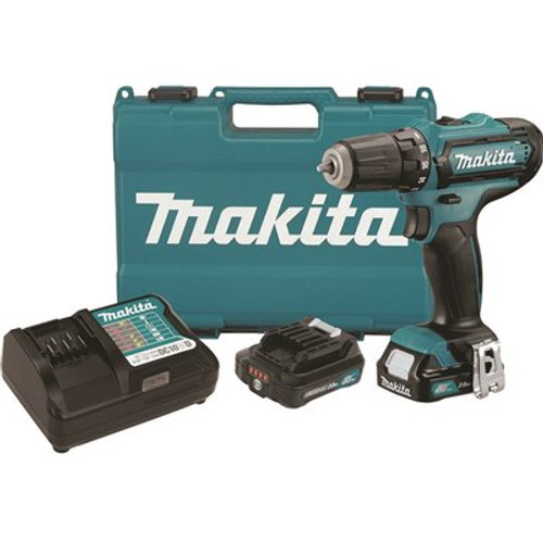 Makita 12-Volt Max CXT Lithium-Ion Cordless 3/8 in. Driver Drill Kit with (2) Batteries (2.0 Ah), Charger and Hard Case