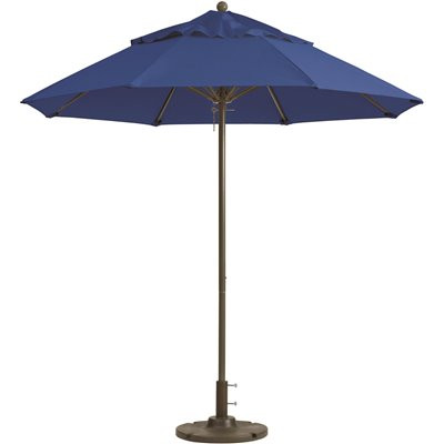 9 ft. Aluminum Patio Umbrella in Pacific Blue