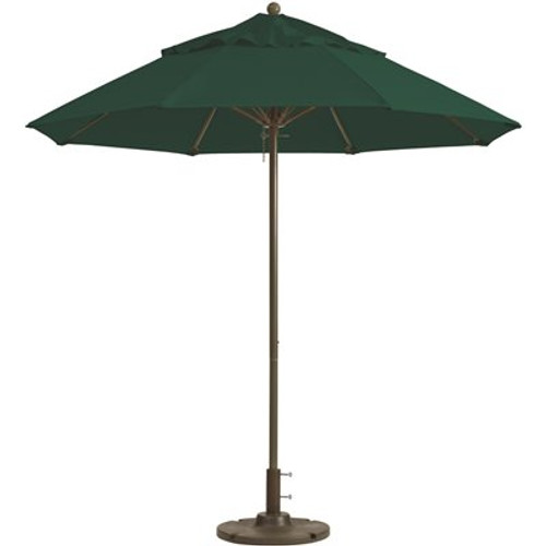 9 ft. Aluminum Patio Umbrella in Forest Green