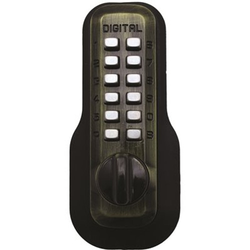 Single Cylinder Antique Brass Digital Keypad Deadbolt