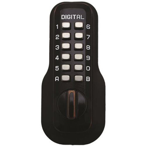 Oil Rubbed Bronze Single Cylinder Digital Keypad Deadbolt