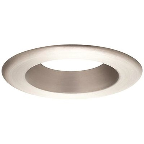 EnviroLite 4 in. Decorative Brushed Nickel Trim Ring for LED Recessed Light with Trim Ring