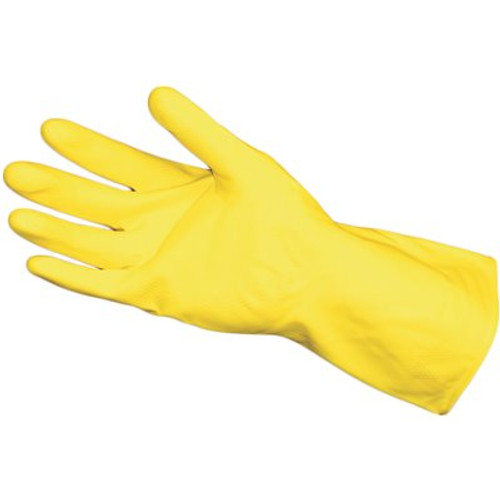 IMPACT PRODUCTS ProGuard Heavyweight Medium Yellow Flock-Lined Latex Gloves