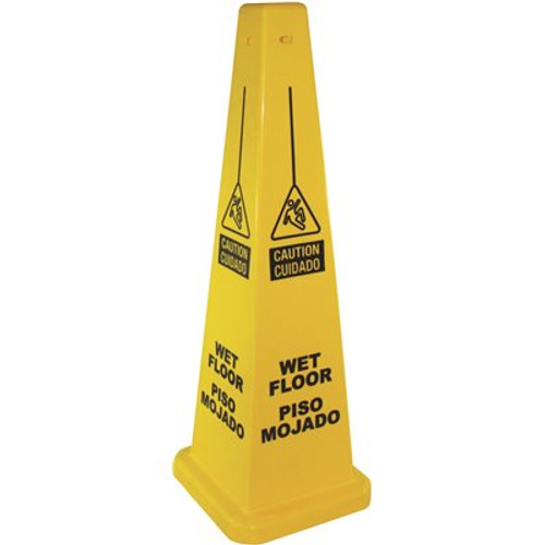 IMPACT PRODUCTS 36 in. English/Spanish Caution Wet Floor Safety Sign