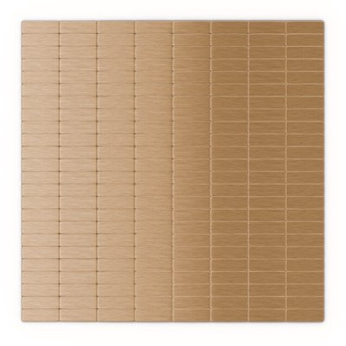Urbain LC Light Copper 11.42 in. x 11.57 in. x 5 mm Metal Self-Adhesive Wall Mosaic Tile (22.08 sq. ft./Case)