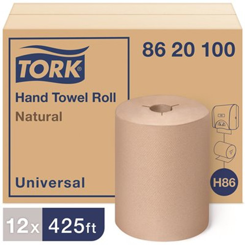 TORK Natural 8 in. Controlled Hardwound Paper Towels (425 ft./Roll, 12-Rolls/Case)