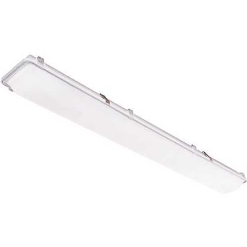 Hubbell Lighting Columbia 47-Watt 4 ft. White Integrated LED Vaportight Flush Mount Light