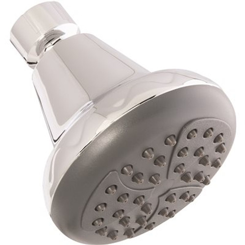 ProPlus 1-Spray 3.3 in. Wall-Mount Fixed Shower Head in Chrome