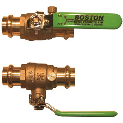 B-Press Style Ball Valve with Drain 3/4 in. Lead Free