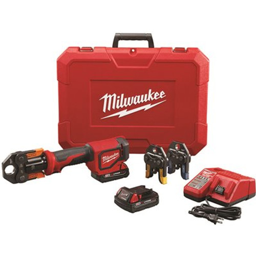 M18 18V Lithium-Ion Cordless Short Throw PEX Press Tool Kit w/ (3) Viega PureFlow Jaws,(2) 2.0Ah Batteries & Charger