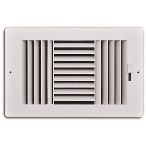 TruAire 10 in. x 6 in. 3-Way Plastic Wall/Ceiling Register TruAire 10 in. x 6 in. 3-Way Plastic Wall/Ceiling Register