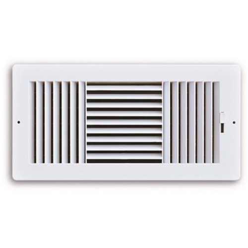 TruAire 12 in. x 6 in. 3-Way Plastic Wall/Ceiling Register TruAire 12 in. x 6 in. 3-Way Plastic Wall/Ceiling Register