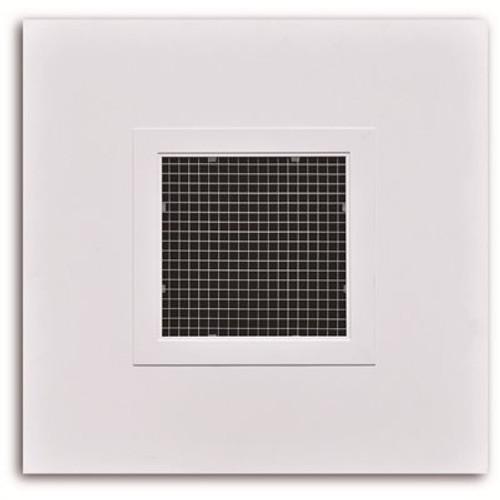 TruAire Steel T-Bar Panel Return Air Grille with Acrylic Egg-Crate Core - 18 in. Round collar