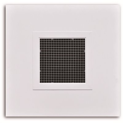 TruAire Steel T-Bar Panel Return Air Grille with Acrylic Egg-Crate Core - 6 in. Square neck