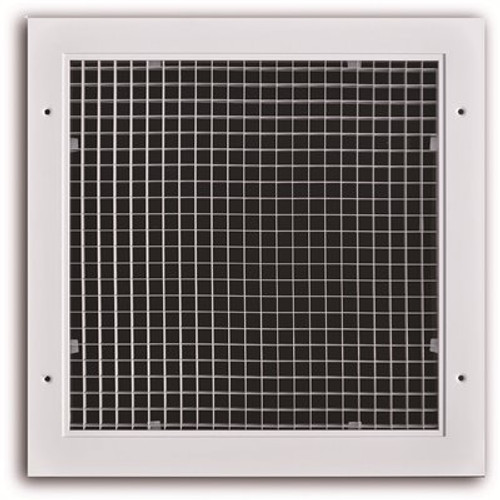 TruAire 10 in. x 10 in. Acrylic Egg-Crate Surface Mount Return Air Grill