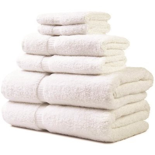 24 in. x 50 in. 10.5 lb. Bath Towel with Dobby Border in White (Case of 60)