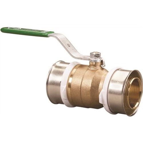 PureFlow Press Ball Valve 1 in. x 1 in. Zero Lead Bronze Press Ball Valve