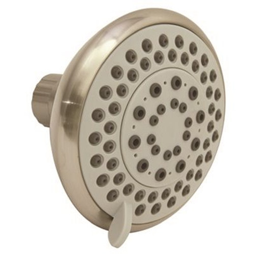 Premier 5-Spray Patterns 4 in. Single Wall Mount Fixed Shower Head in Brushed Nickel