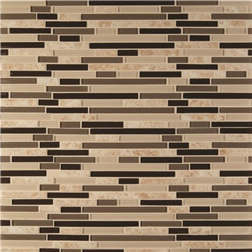 MSI Amalfi Cafe 12 in. x 12 in. x 6 mm Interlocking Glass Porcelain Mosaic Tile (15 sq. ft. / case)