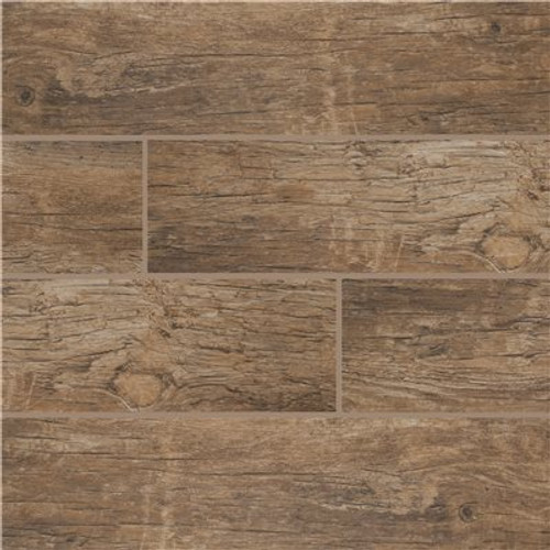 MSI Redwood Natural 6 in. x 24 in. Glazed Porcelain Floor and Wall Tile (10 sq. ft./case)