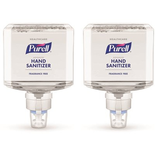 PURELL Healthcare Advanced Hand Sanitizer, 1200 mL Refill for ES8 Touch-Free Dispenser, Fragrance Free (2-Pack Per Case)