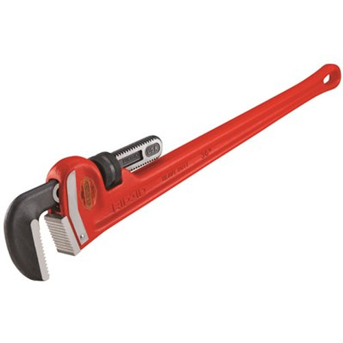 RIDGID 36 in. Straight Pipe Wrench for Heavy-Duty Plumbing Sturdy Plumbing Pipe Tool with Self Cleaning Threads and Hook Jaws