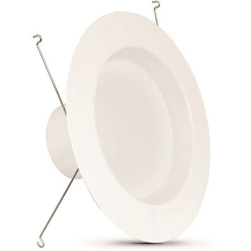 Feit Electric 5/6 in. 75-Watt Equivalent Selectable CCT CEC Title 24 Integrated LED White Recessed Retrofit Trim Downlight