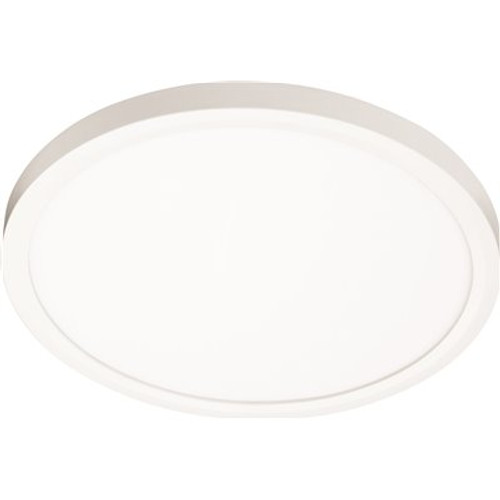 Juno Slimform 20-Watt White Integrated LED Flush Mount for J-Box Installation