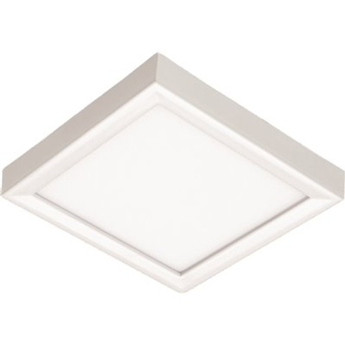 Juno Slimform Led 5 in. 10-Watts 3000k Square Surface Mount Downlight for J-Box Installation in Dimmable White