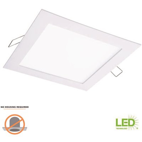 Halo COPY 0 SMD-DM 6 in. 3000K Lens White Square Integrated LED Surface Mount Recessed Remodel Trim Kit