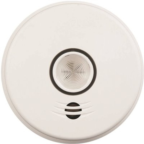 Kidde 10 Year Worry-Free Hardwired Smoke Detector with Intelligent Wire-Free Voice Interconnect and Safety Light