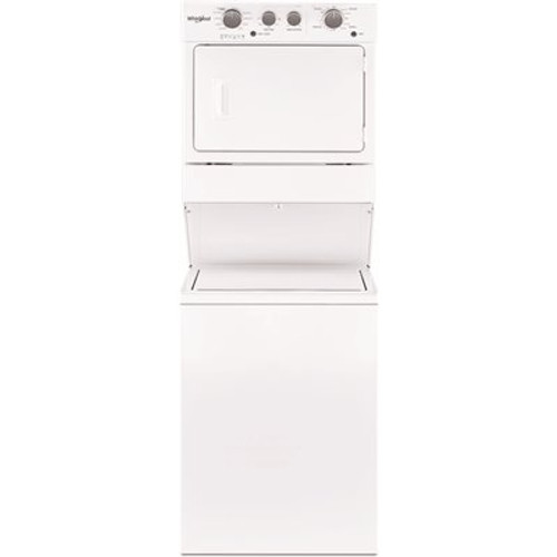 Whirlpool White Laundry Center with 3.5 cu. ft. Washer and 5.9 cu. ft. Gas Dryer with 9 Wash Cycles and AutoDry