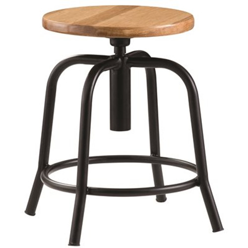 NATIONAL PUBLIC SEATING ADJ HGT WOOD STOOL/BLACK