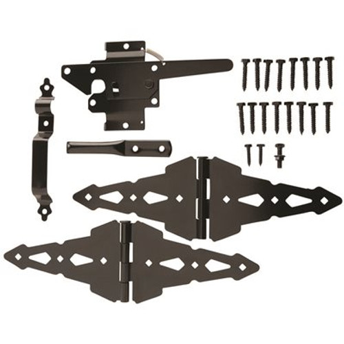 Everbilt Black Post Latch Gate Set