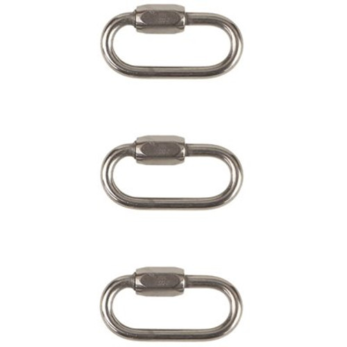 Everbilt 1/8 in. Zinc-Plated Quick Link (3-Pack)