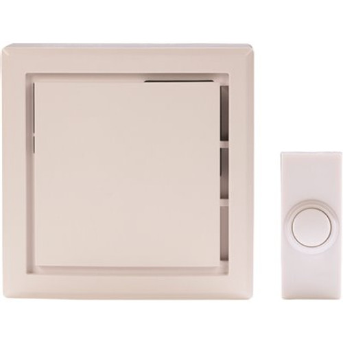 Hampton Bay Wireless Plug-In Doorbell Kit with Wireless Push Button, White