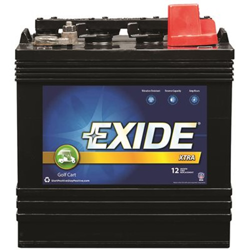 Exide Golf Cart Battery Xtra 8 volts Lead Acid 4-Cell Group Size Cold Cranking Amps (BCI) (1-Pack)