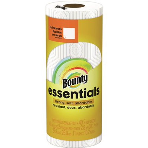 Bounty Essentials White Paper Towel Roll (40 Sheets Per Roll)