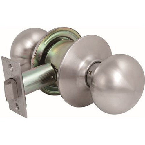 US Lock 2010 Series GR2 2-3/4 in. Backset US32D Passage Hall/Closet Plymouth Door Knob