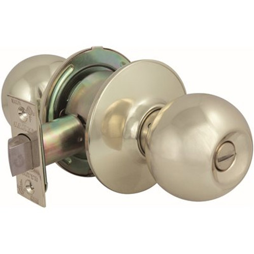 US Lock 2010 Series GR2 Privacy Bed/Bath Ball Door Knob US3 2-3/8 in. Backset