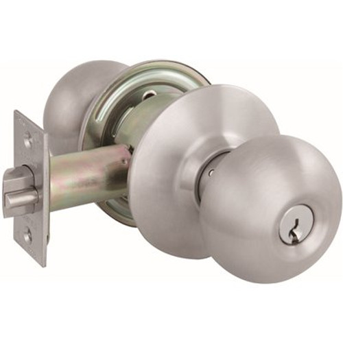 US Lock 2010 Series GR2 Entrance 2-3/4 in. Backset US32D Plymouth Door Knob SC1