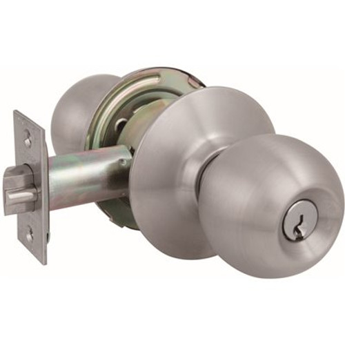 US Lock 2010 Series GR2 Storeroom 2-3/4 in. Backset US32D Ball Knob SC1