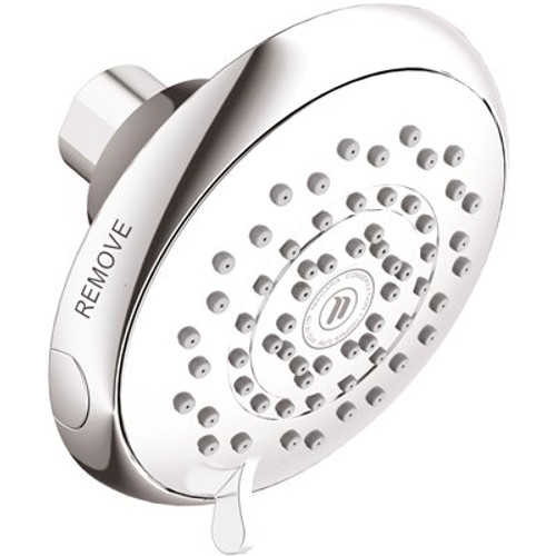Niagara Conservation HealthGuard 5-Spray 1.5 GPM 4.5 in. with Removable Faceplate Fixed Showerhead in Chrome