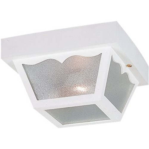 Generation Lighting 1-Light White Outdoor Ceiling Fixture