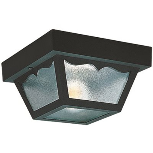 Generation Lighting 2-Light Black Outdoor Ceiling Fixture