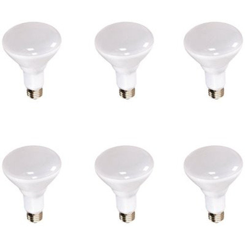 Satco 65-Watt Equivalent BR30 Medium Base Dimmable LED Light Bulb in Warm White (6-Pack)