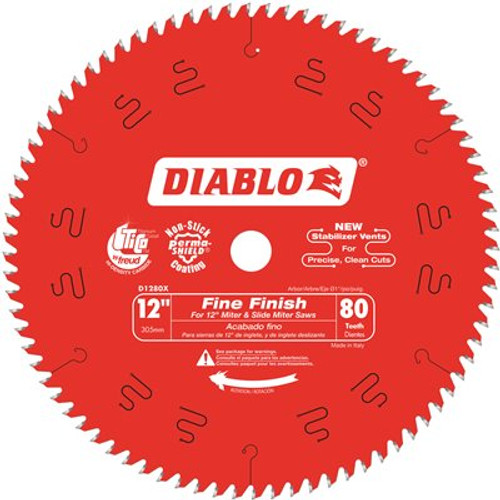 DIABLO 12 in. x 80-Tooth Fine Finish Circular Saw Blade