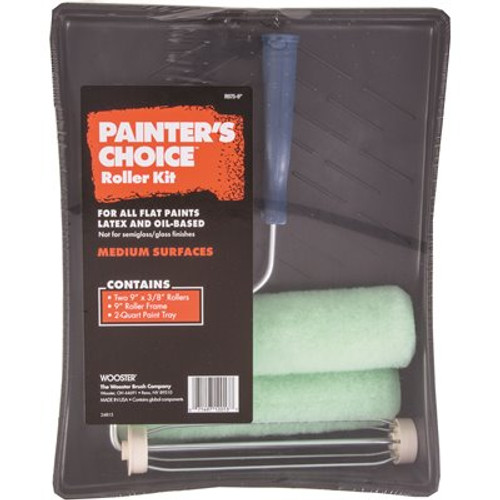 Wooster 4-Piece 9 in. x 3/8 in. Painter's Choice Roller Set
