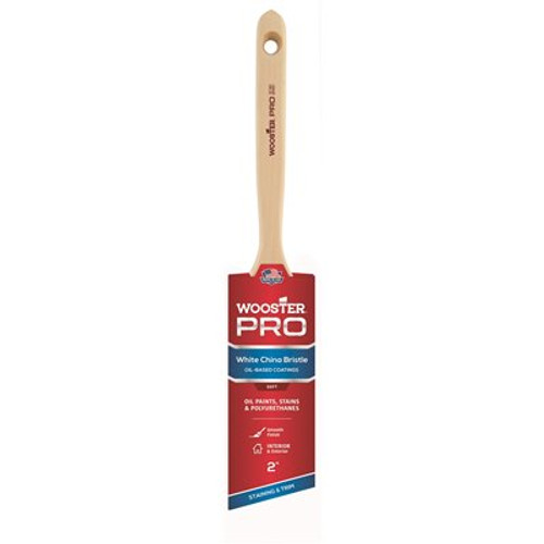 Wooster 2 in. Pro White China Bristle Angle Sash Brush